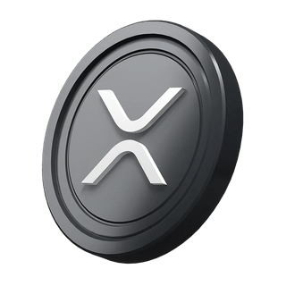 Grafisch element van een XRP Ripple munt op een startersgids voor crypto